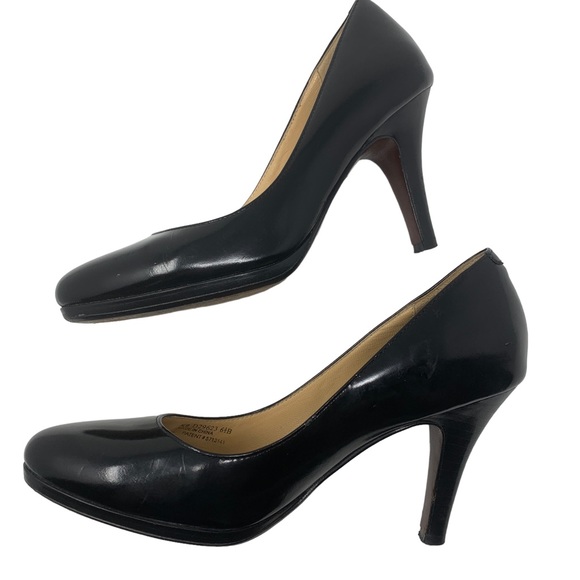 Cole Haan Black Patent Leather Pumps Nike Air Comfort Heels Size 6.5 - Picture 9 of 11